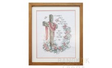 กรอบผ้าปักครอสติชใส่กรอบ กรอบรูปผ้าปักไม้กางเขน